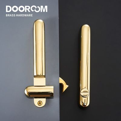 kwaliteit  Dooroom Sliding Door Brass Lock Set Handles Gold PVD Black Living Room Bathroom Balcony Interior Kitchen D185 D186 fabriek