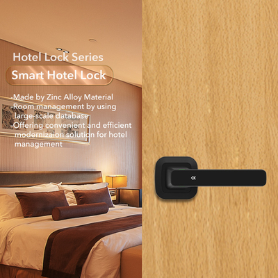 Zinc Alloy Small Profession Rfid Mifare Card Emergency Opening Only-Handle Design Anti-Fire Hotel Lock With Management Software